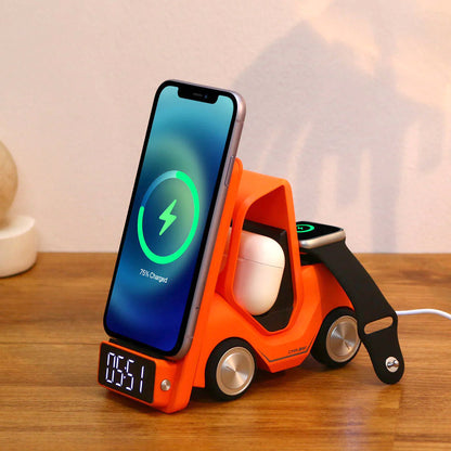 Bigsmall Charge Cruiser - 3 in 1 Wireless Charger with Clock