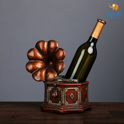Retro Gramophone Wine Bottle Holder