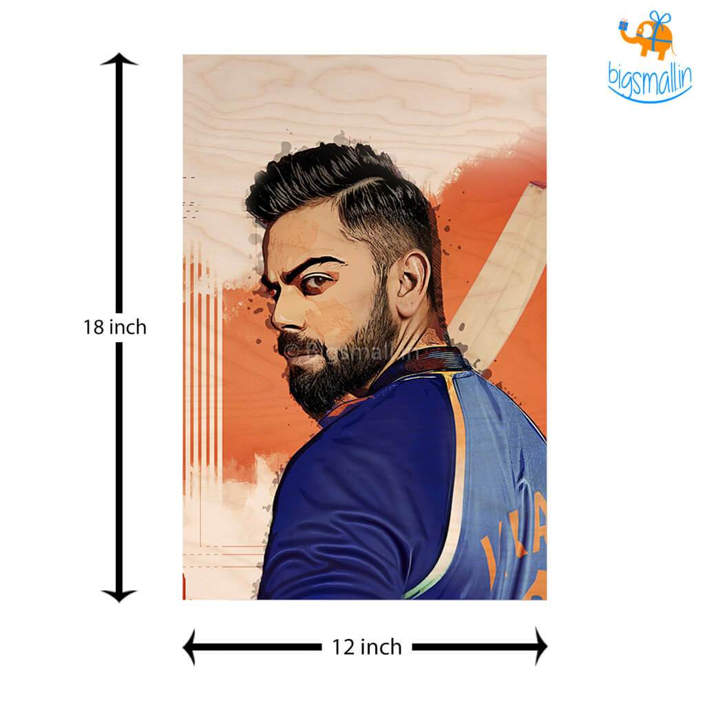 Virat Kohli Printed Wooden Frame